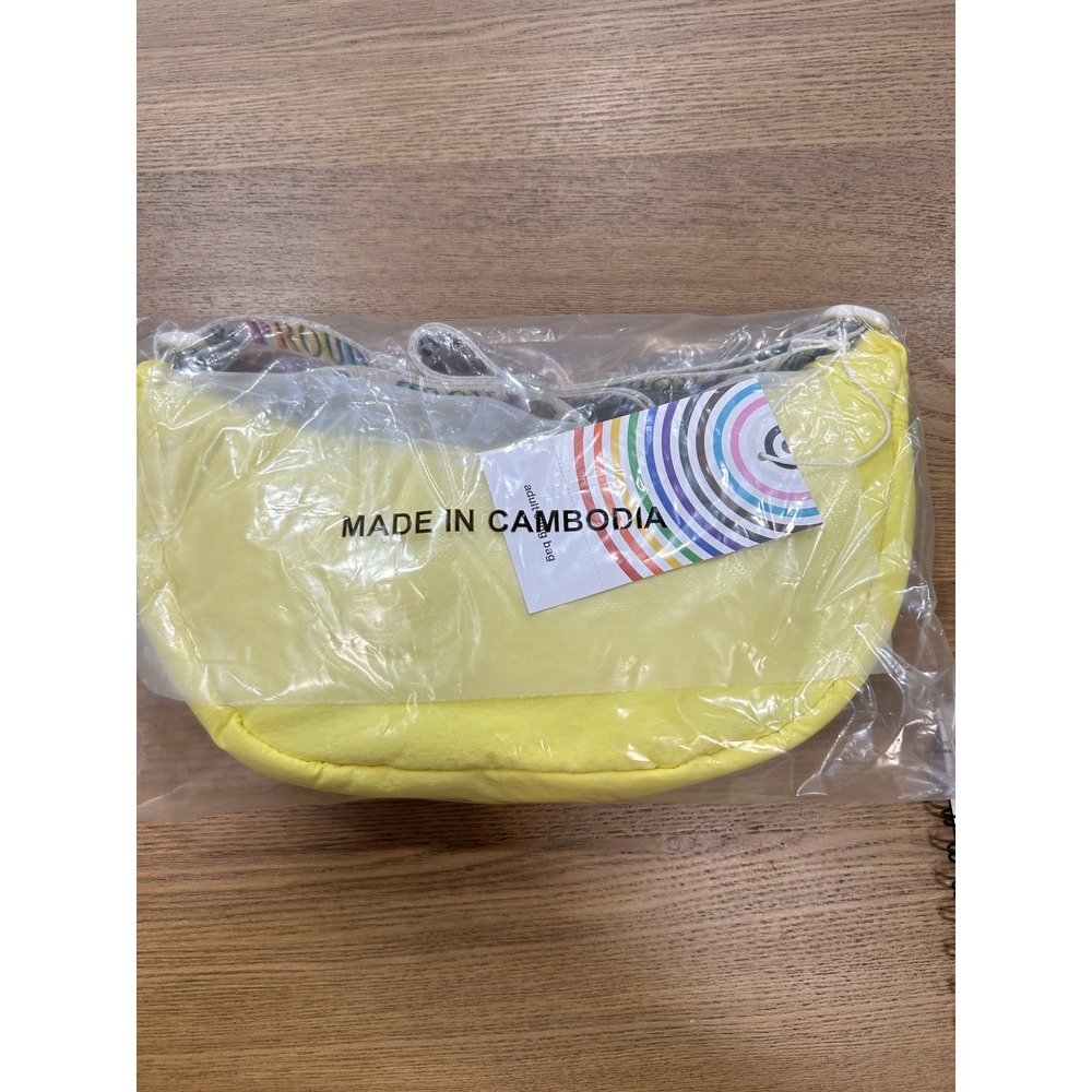 Out Loud & Proud Yellow‎ Shoulder Bag Purse Rainbow Strap Pride NWT